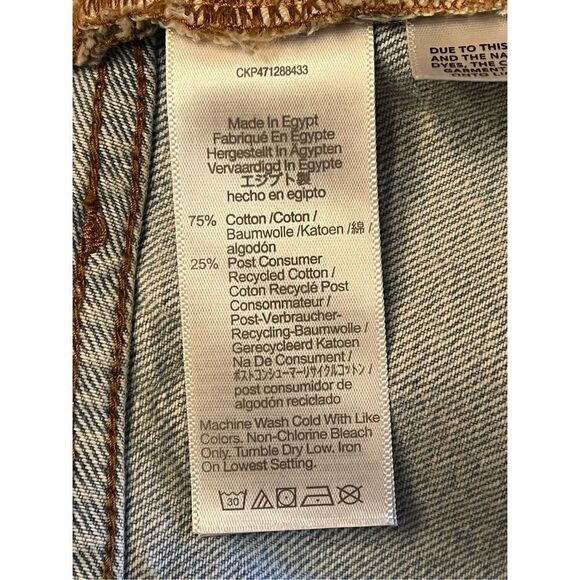 Madewell The Momjean Shorts Distressed Denim Size W24 Light Blue Wash NWT (2954) - Picture 4 of 4